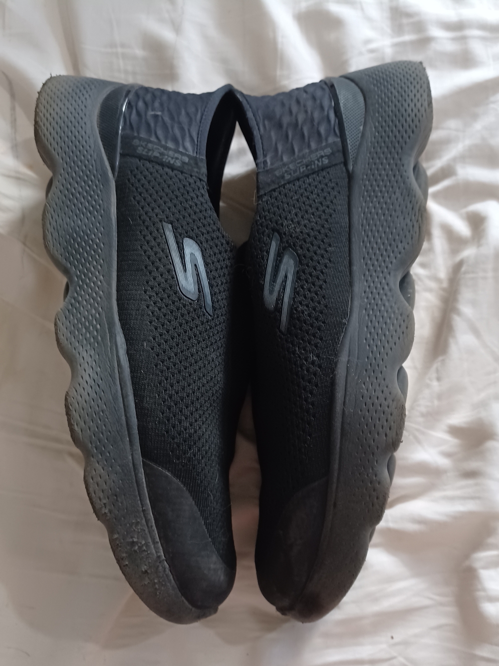 Skechers Men's Slip-On Athletic Sneakers in Black